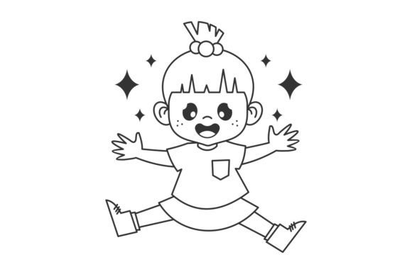 Download Vector Illustration of Cartoon Kids Jump - Premium Resources