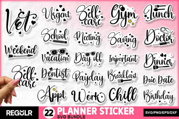 Download Planner Stickers SVG Bundle - Premium Bundle